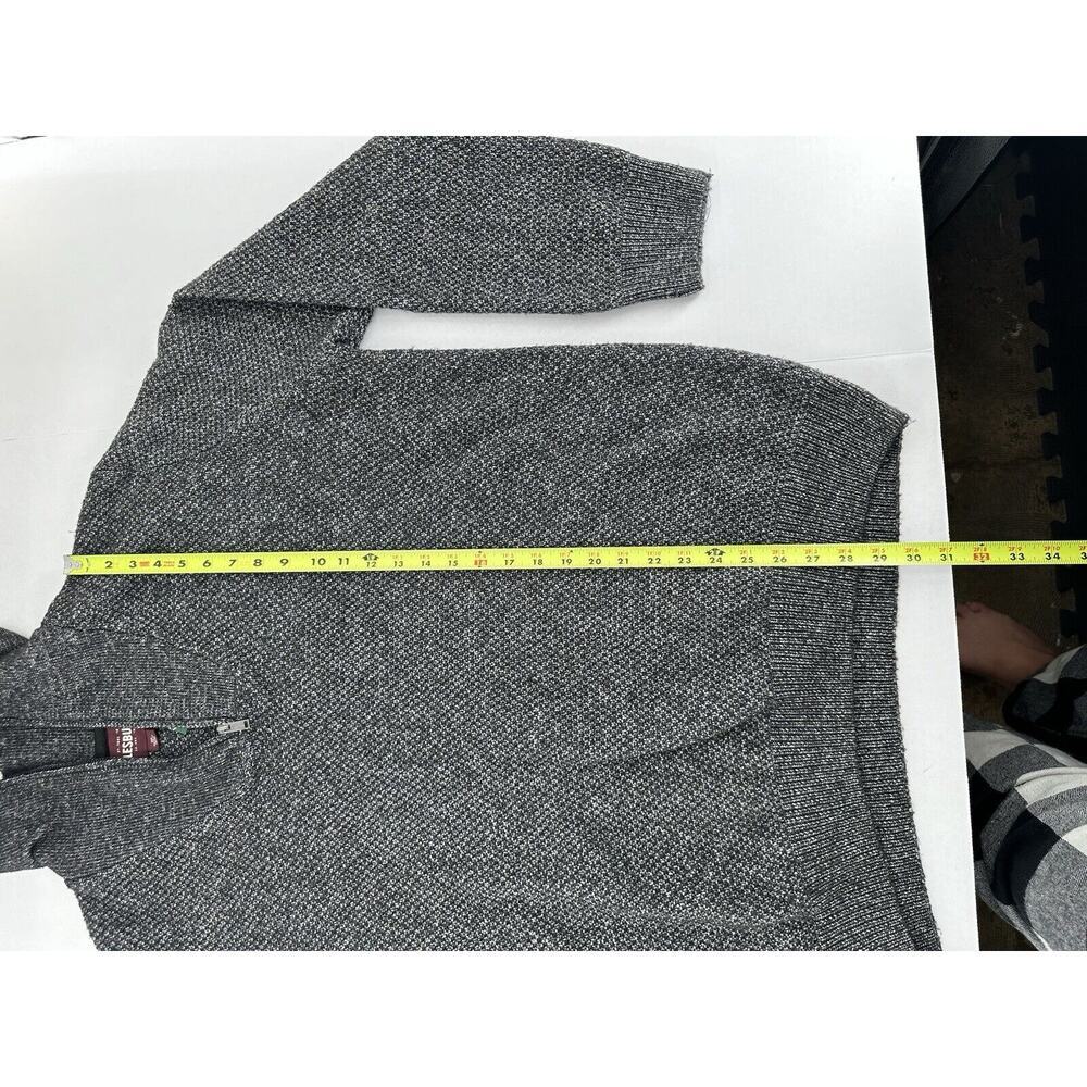 Alesbury Men’s Sweater Sz XXL 3/4 Zip Heavy Thick Knit Preppy Work Office Grey - Picture 5 of 9
